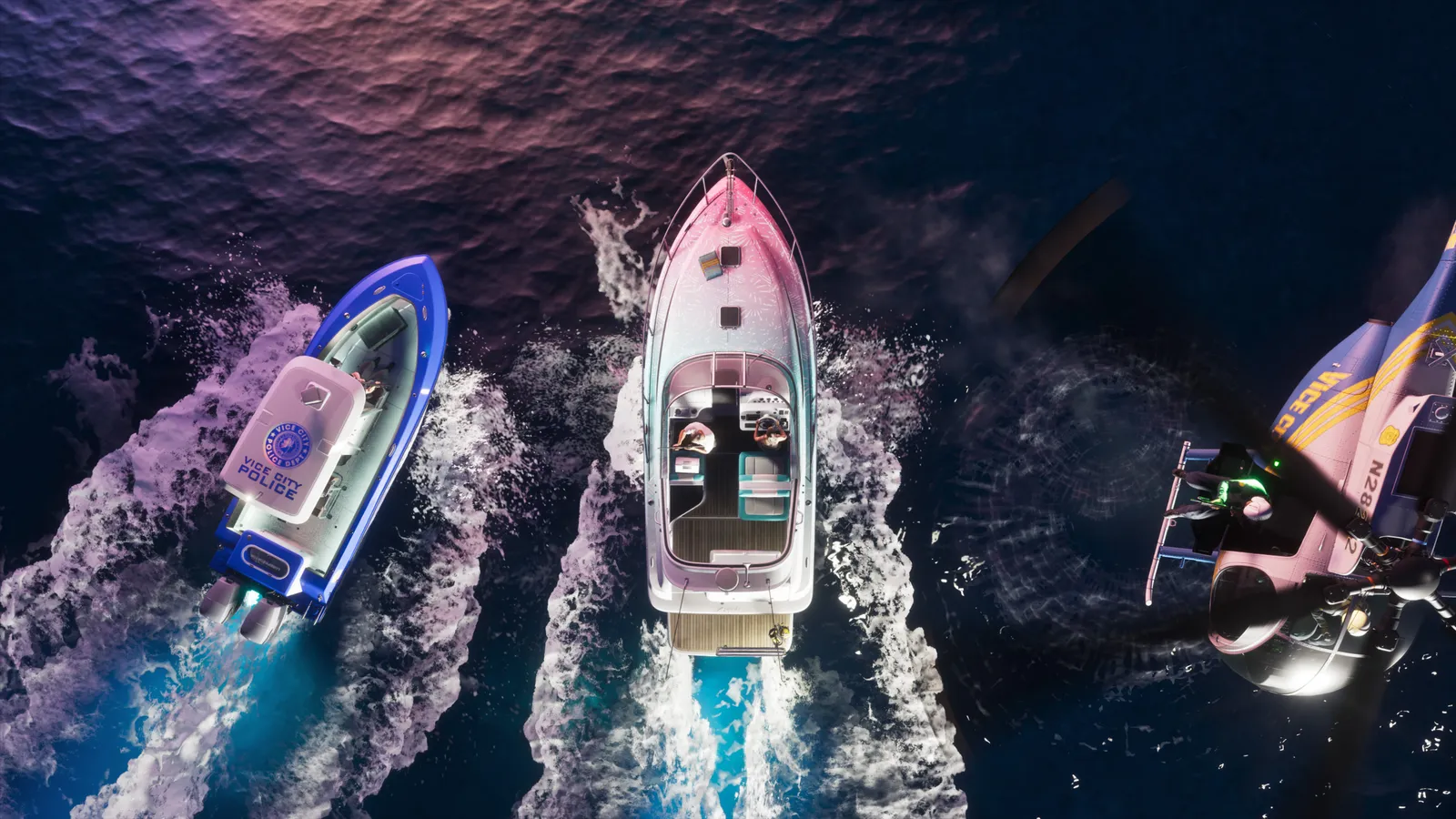 A police boat — official Rockstar press art