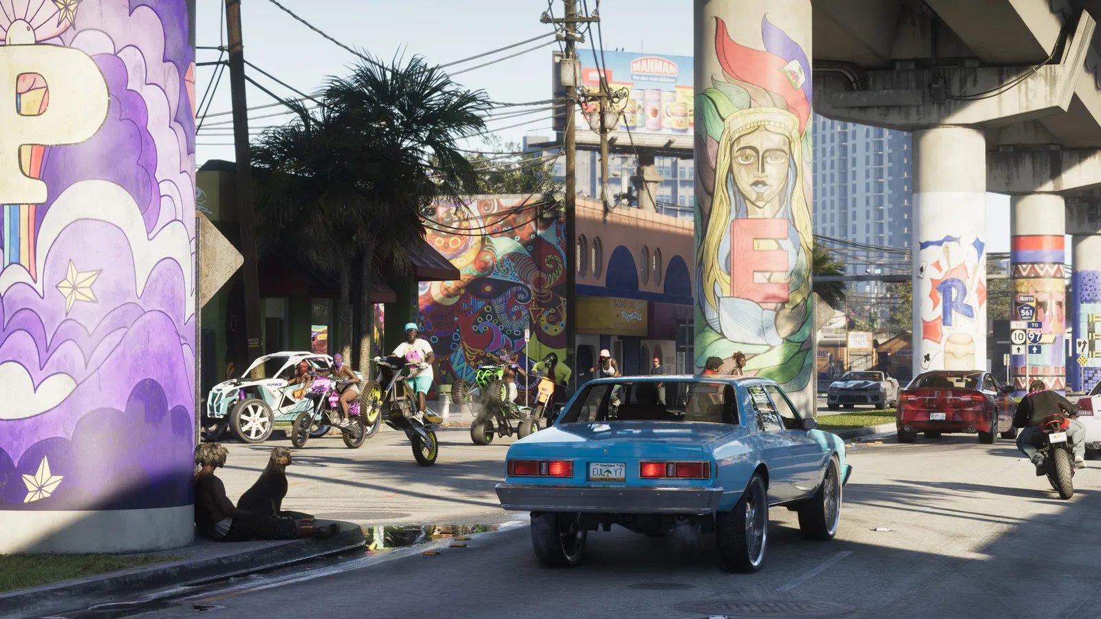 Dogs in Vice City — official Rockstar press art